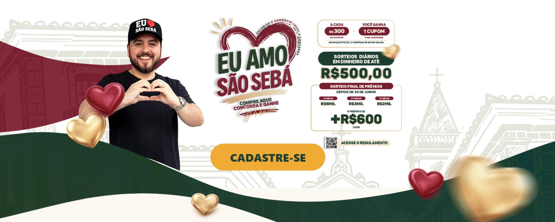  ASSOCIAÇÃO COMERCIAL LANÇA CAMPANHA “EU AMO SÃO SEBÁ” PARA FORTALECER O COMÉRCIO LOCAL E DISTRIBUIR PRÊMIOS EM DINHEIRO